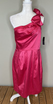 Bisou Bisou NWT $70 Women’s One Shoulder Knee Length Dress Size 12 Pink M6 - £15.73 GBP