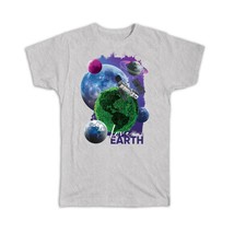 Ecolife Space Universe Planets : Gift T-Shirt Green Earth Globe Eco Friendly Tre - £14.08 GBP