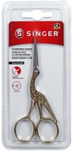 Singer Forged Stork Embroidery Scissors 4.5"-Gold - $18.22