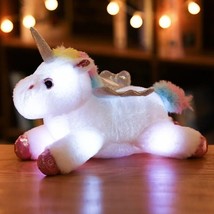 38cm Luminous Unicorn Pillow Soft Glowing Plush Toy with LED Light Perfect Gift - £20.47 GBP
