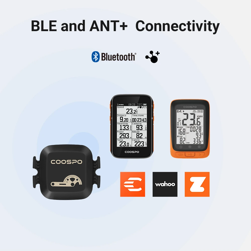 Sporting CooSpo Cadence Sensor Speed Sensor Rpm Sensor Bluetooth and ANT+ Road B - £38.15 GBP