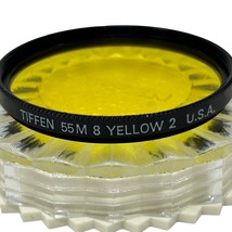 Tiffen 55mm 8 Yellow 2 Screw-In Camera Lens Filter Vintage Film Photography USA - $35.33