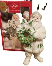 Lenox Holiday Santa with Wreath Figurine Lenox Holiday Pattern Father Ch... - $45.00
