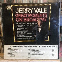 [JAZZ/POP]~EXC LP~JERRY VALE~Great Moments On Broadway~[OG 1966]~MONO~WL... - $8.89