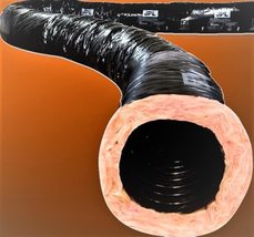 14&quot; Mobile Home Flex Black Duct R4.2 25&#39; FEET - £187.96 GBP