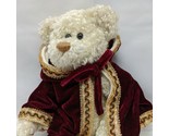 Ty Beanie Baby Red Velvet Hooded Cape Gem  Bear 13&quot; Tall Year 1993 Colle... - $17.81