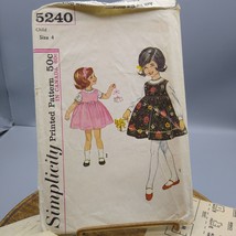 Vintage Sewing PATTERN Simplicity 5240, Girl Childs Jumper and Blouse, 1963 - $16.26