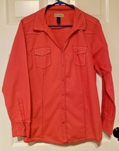 Bit &amp; Bridle Coral Long Sleeve Western Shirt  Sz 2X 100% Cotton Rodeo  - £11.37 GBP
