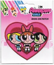 Powerpuff Girls Animated TV Series Trio On Heart Images Embroidered Patch NEW - £6.16 GBP