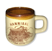 Vintage Mark Twain’s Home Hannibal Missouri Brown &amp; Tan Souvenir Mug - £10.35 GBP