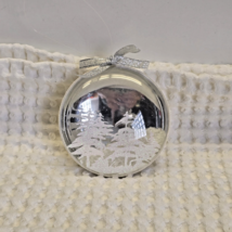 White Clear Snow Tree Glass Hanging Christmas Tree Ornament Glitter Snow... - $318.30 MXN