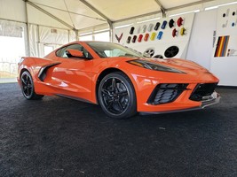 2020 Corvette Stingray Orange Show tent  24X36 inch poster, sports car, - £16.20 GBP