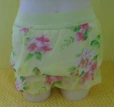 Tangerine Girls Yellow Elastic Waist Layered Polyester Floral Skirt Size... - $9.89