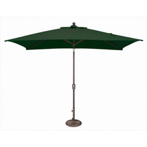 6 x 10 ft. Rectangle Push Button Tilt Market Umbrella Forest Green - $285.76