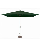 6 x 10 ft. Rectangle Push Button Tilt Market Umbrella Forest Green - $390.83 CAD