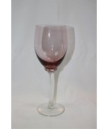 7 3/4&quot; Wine Glass Purple Hue Unique Stem Mouth Opening 2 1/2&quot;  - £14.94 GBP