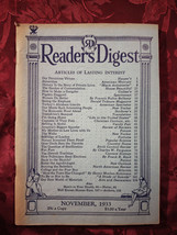 Readers Digest November 1933 I A R Wylie Dorothy Parker Stefan Zweig John Flynn - £10.07 GBP