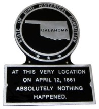 Oklahoma 1861 State Marker, OK 1861 State Plaque, Metal Plaque, Hand Painted - £23.80 GBP