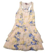 Juicy Couture Sleeveless Floral Tiered Pastel Beaded Mini Dress Women&#39;s Size 2 - £16.57 GBP