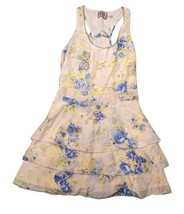 Juicy Couture Sleeveless Floral Tiered Pastel Beaded Mini Dress Women&#39;s Size 2 - £17.02 GBP