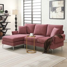 84 &quot; Convertible Sectional Sofa, Modern Chenille L-Shaped Sofa Couch - £456.38 GBP