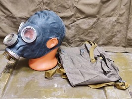 Soviet Russian Military GP-5M Black Gas Mask+Bag NBC Tactical Warfare USSR - £42.04 GBP
