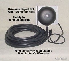 Driveway Service Gas Station Signal Bell with 100&#39; of Hose &amp; Hose End An... - $141.56