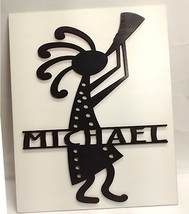 Personalized Kokopelli name plaque wall hanging sign – two laser cut layers - $35.00