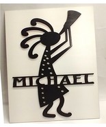 Personalized Kokopelli name plaque wall hanging sign – two laser cut layers - £27.40 GBP