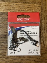 Eagle Claw Heavy Duty Wire Leaders 9” 20 Lb-BRAND NEW-SHIPS SAME BUSINES... - $607.35 MXN