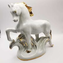 USSR 60s Polonne Huge Antique Soviet Porcelain Statue Horse Figure 1040 g - $180.00