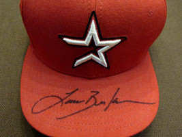 Lance Berkman Houston Astros Cards Signed Auto New Era Authentic Cap Hat Fleer - £155.69 GBP