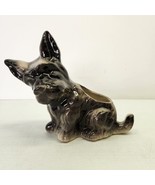 Vtg Sweet Grey And Black Scottie Puppy Dog Planter Sitting Ceramic 7.5 I... - £19.01 GBP