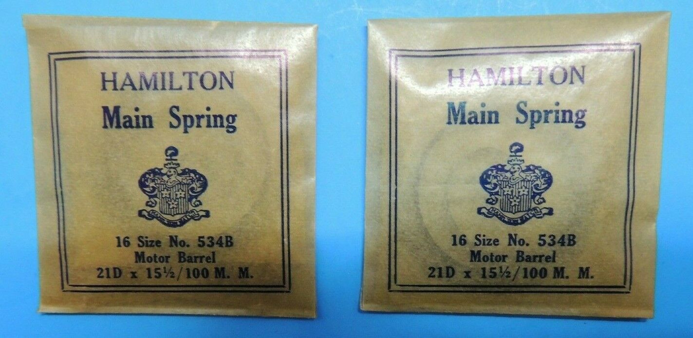 Primary image for Genuine Hamilton Resilient Watch Mainspring 534B 16s  Watchmaker Parts 2 ea USA