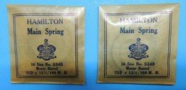 Genuine Hamilton Resilient Watch Mainspring 534B 16s  Watchmaker Parts 2 ea USA - £23.97 GBP