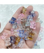 Bear Beads Glass Spacer Bulk Mixed Set 16mm Findings Teddy Jewelry 50pcs - £14.96 GBP