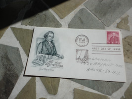 1958 Noah Webster Famous American First Day Issue Envelope 4 cent stamp - $2.50