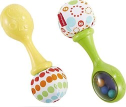 Fisher-Price Rattle &#39;n Rock Maracas Green/Yellow 8.07x5.31x2.36 Inch Pack of 1 - £17.64 GBP