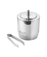 Manhattan by Georg Jensen Stainless Steel Ice Bucket and Tongs - New - £165.18 GBP