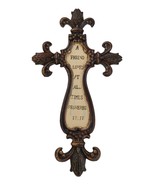 Small Fleur De Lis A Friend Loves At All Times Proverbs Faux Wooden Wall... - $23.23 CAD