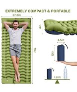 Single Air Mattress with Pillow, Built-In Foot Pump for Outdoor Adventures! - $742.38 MXN