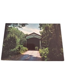 Postcard Jackson Covered Bridge Bloomingdale Indiana Chrome Unposted - £5.44 GBP