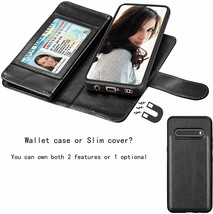 LG V60 ThinQ 5G Wallet Leather Case Magnetic Phone Cover & Lanyard 9 Card Slots - $57.52