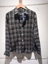 Romwe Mens Check Cotton Button Long Sleeve Shirt -Size M Express Shipping - £14.28 GBP