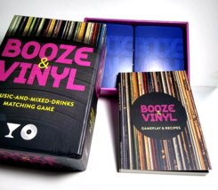 Booze and Vinyl Card Game Music And Mixed Drinks Cocktails Matching Part... - $10.35