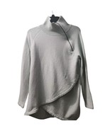 Soft Surroundings Asymmetrical Pullover Sweater Funnel Neck Gray Size M - $19.80