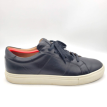 GREATS Brooklyn The Royale Men&#39;s Size 10.5 Lace Black Leather Low Top Sn... - $49.45