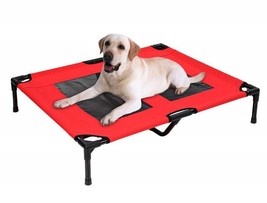 Dog Bed Mesh Trampoline Hammock Indoor Outdoor Portable Pet Elevated (Blue) - £35.48 GBP