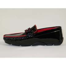 Men's GENIO Casual Dress Shoes Turkey Patent Leather 120580105 Black Red image 4