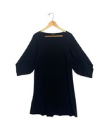 Eileen Fisher Dress Womens Extra Small Black Boxy Pointed Sleeve Minimal... - $1,117.17 MXN
